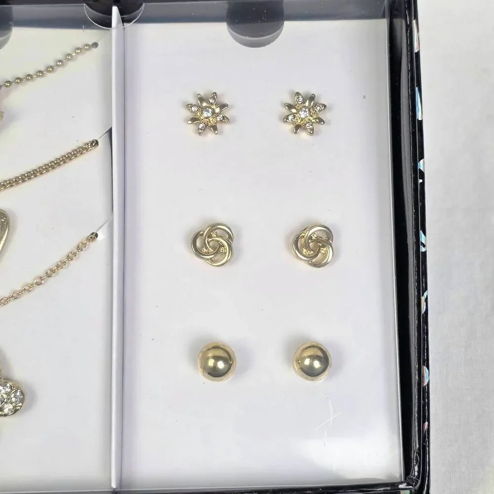 Aeropostale Digital Watch Jewelry Set Pink Gold Tone